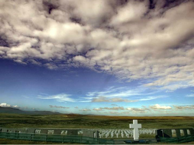 Argentine war cemetery near Darwin, Falklands is seen in 2007