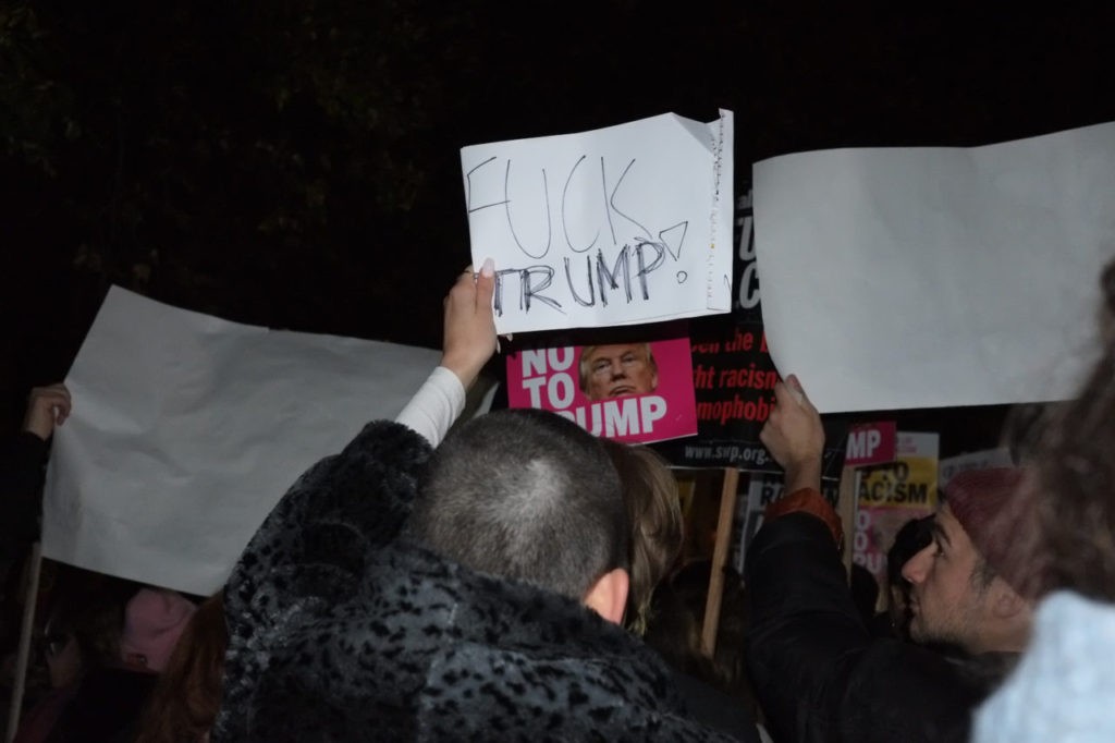 Trump protest US embassy London