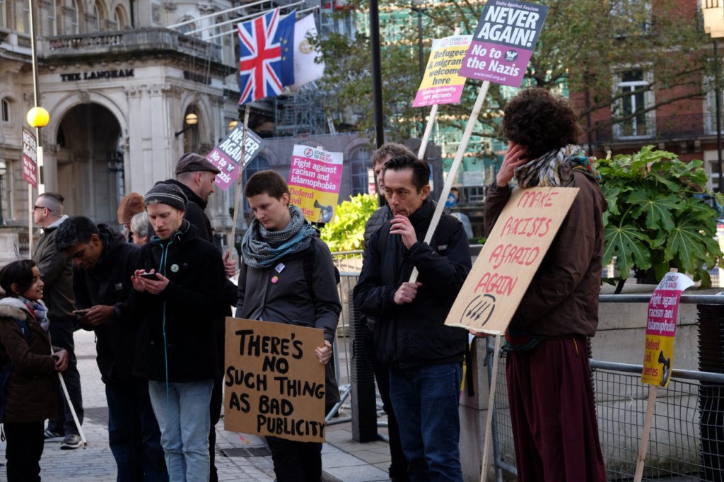 Protest against Le Pen at BBC