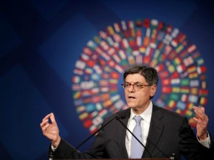 U.S. Treasury Secretary Jacob Lew holds a news conference in the Jack Morton Auditorium on the campus of the George Washington University October 7, 2016 in Washington, DC. Lew talked to reporters during the Annual Meetings of the International Monetary Fund (IMF) and World Bank. (Photo by Chip Somodevilla/Getty Images)