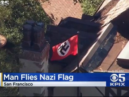 nazi-flag-trump-protest-KPIX