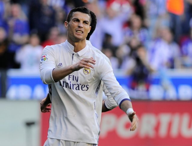 Real Madrid's Portuguese forward Cristiano Ronaldo during the Spanish league football matc