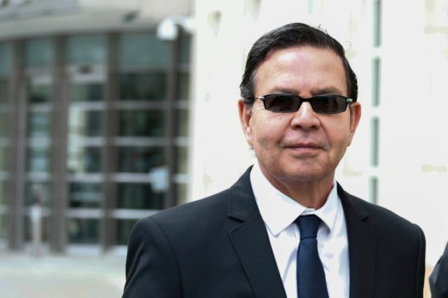 Former Honduran president Rafael Callejas leaves the Brooklyn federal court in New York, M
