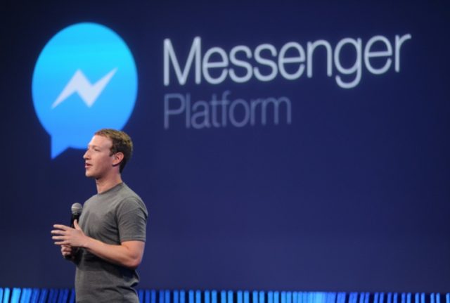 Facebook CEO Mark Zuckerberg introduces a new messenger platform at the F8 summit in San F