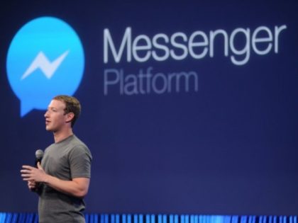 Facebook CEO Mark Zuckerberg introduces a new messenger platform at the F8 summit in San F