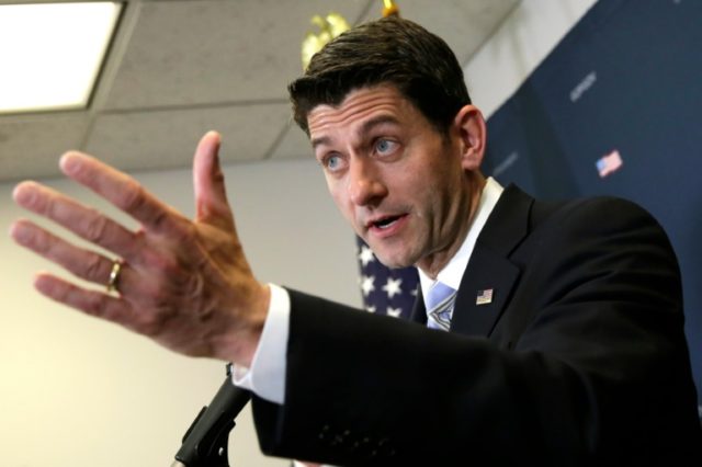 House Speaker Paul Ryan speaks at news conference after the Republican Conference meeting