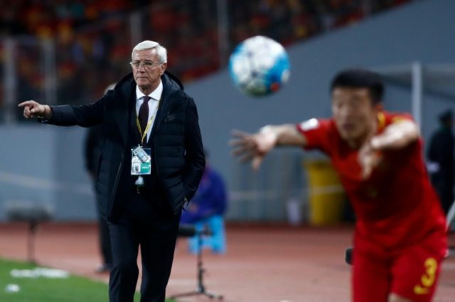 Marcello Lippi (L) has five games left to see his squad rise up the six-team table