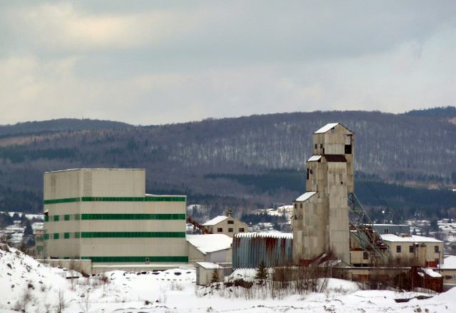 A former asbestos plant is viewed on February 14, 2012 in Thetford Mines, Quebec, Canada,