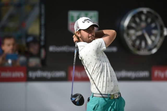 Australian golfer Curtis Luck tees off on the 15th hole during day one of the Australian O