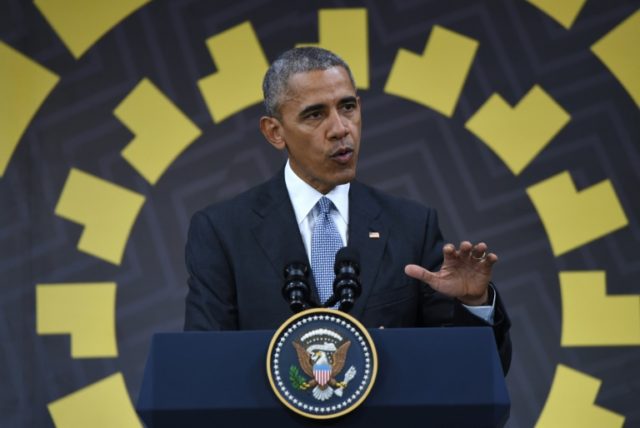 US President Barack Obama speaks at a press conference at the Asia-Pacific Economic Cooper