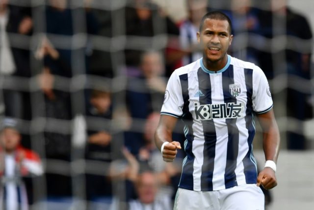 West Bromwich Albion's striker Salomon Rondon, seen in September 2016, set up a goal from