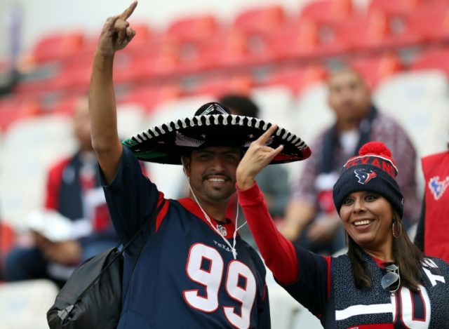 Houston Texans fans are seen in attendance prior to the game against the Oakland Raiders a