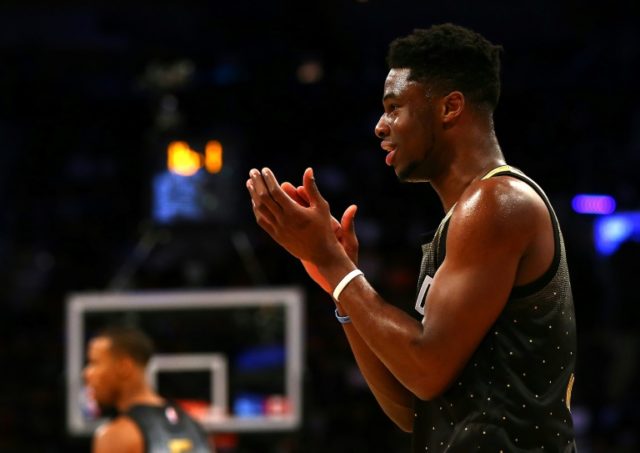Denver Nuggets' Emmanuel Mudiay was ruled to have touched the ball before it went out of b