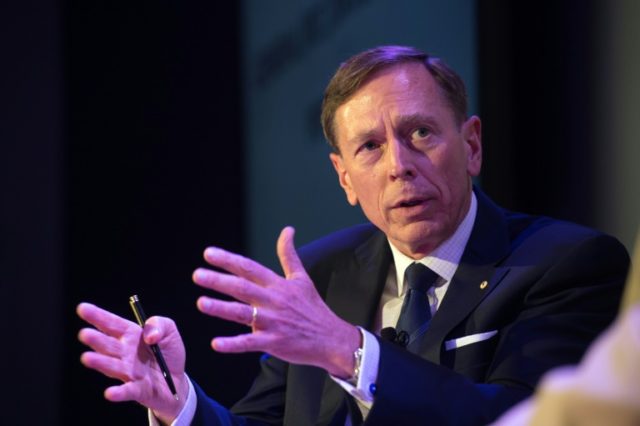 Retired General David Petraeus, pictured on June 20, 2016, has been mentioned as a possibl