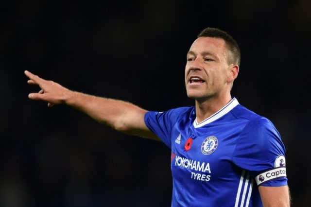Chelsea's John Terry in action during a Premier League match against Everton at Stamford B