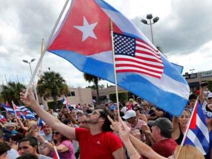 Cuba Americans in Miami react to the death of Fidel Castro on November 26, 2016, the day b