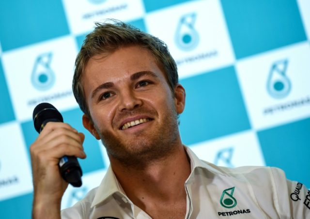 Formula One World Champion Nico Rosberg addresses the media in Kuala Lumpur on November 29