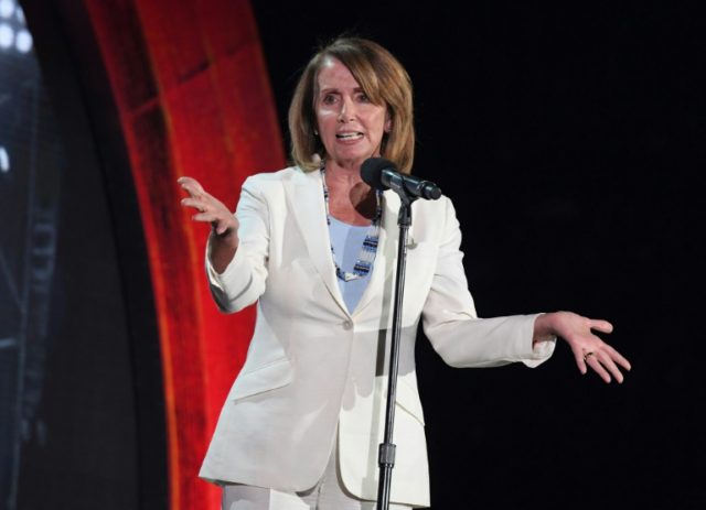 Congresswoman Nancy Pelosi speaks onstage at the 2016 Global Citizen Festival in Central P