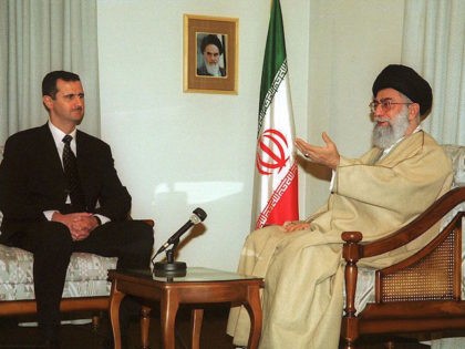 Iran's supreme leader Ayatollah Ali Khamenei (R) meets Syrian President Bashar al-Assad in Tehran 25 January 2001. Assad, on his first visit to the Islamic Republic since taking power six months ago, described the policies of the former US administration on the Middle East peace process as a failure. AFP …