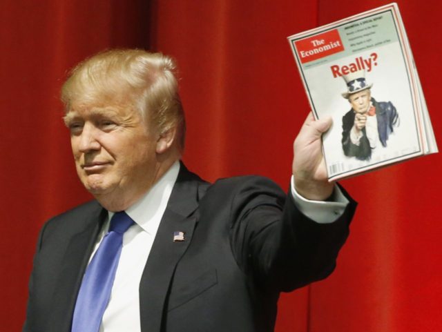 Donald Trump and the Economist (Charles Rex Arbogast / Associated Press)