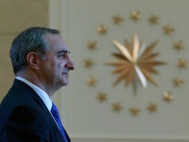 Israeli ambassador to Turkey Eitan Naeh arrives to present his letter of credence to Turki