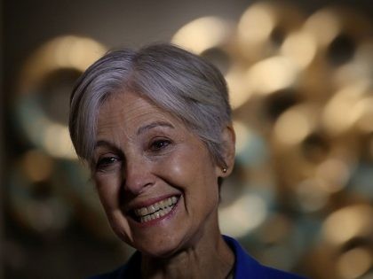 Green party nominee Jill Stein during a campaign rally at the Hostos Center for the Arts & Culture on October 12, 2016 in New York City. Jill Stein and her running mate Ajamu Baraka are campaigning in New York.