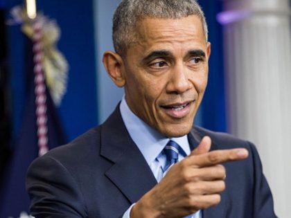 US President Barack Obama holds a year-end press conference in the Brady Press Briefing Ro