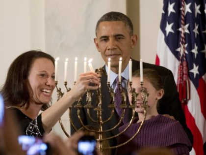 Obama menorah (Carolyn Kaster / Associated Press)