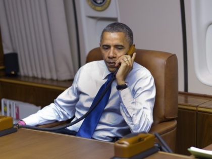 Obama on the phone (Mandel Ngan / Getty)