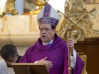 Mexican Cardinal Norberto Rivera speaks during a mass for Ash Wednesday, opening Lent, the forty-day period of abstinence and deprivation for the Christians, before the Holy Week and Easter, at the Metropolitan Cathedral in Mexico City on February 13, 2013. Rivera is a candidate to succeed resigning Pope Benedict XVI. …
