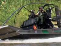 Border Patrol Air-Boat in South Texas Laredo, Rio Grande Valley River