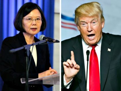 Taiwan Pres and Trump AP Photos