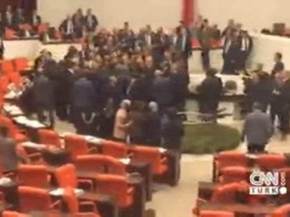 Turkish Parliament brawl