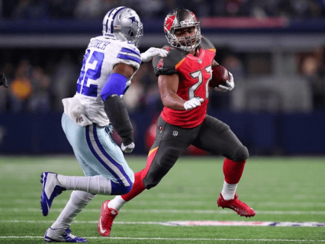 Doug Martin of the Tampa Bay Buccaneers carries the ball during the first half against the