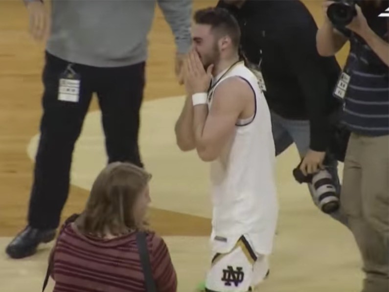 Watch Notre Dame Basketball Player Reunites With Military Brother in