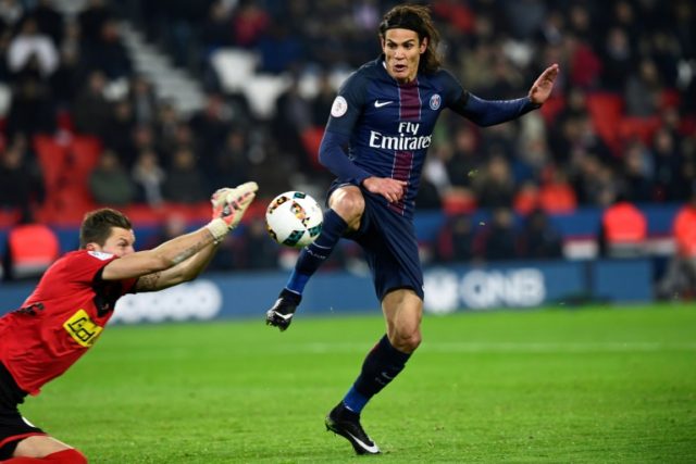 Edinson Cavani bagged his 100th goal for Paris Saint-Germain in the match against Angers,