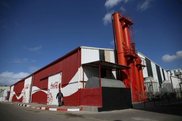 The new Coca-Cola bottling facility in the industrial area east of Gaza City, seen Decembe