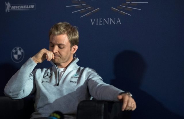 Formula One World champion Nico Rosberg announces the end of his career at the Hofburg pal