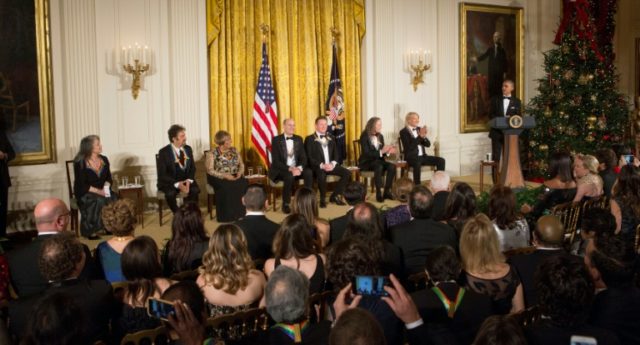 (L-R) The 2016 Kennedy Center Honorees: pianist Martha Argerich; actor Al Pacino: singer M