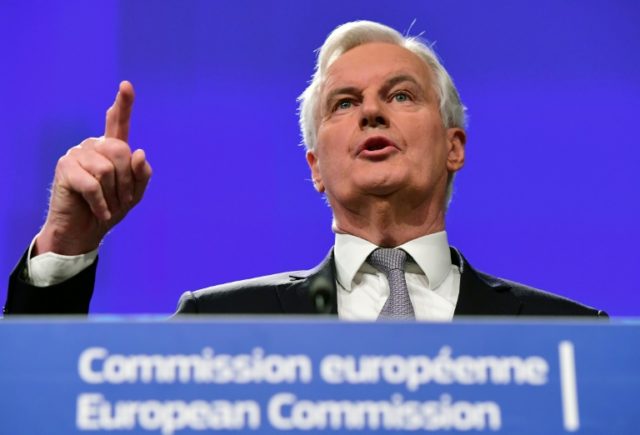 Michel Barnier addresses a press conference at the European Commission in Brussels, on Dec