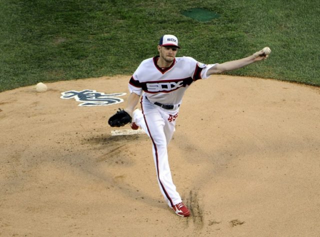 Chris Sale #49 of the Chicago White Sox will head to Fenway Park as the newest member of t
