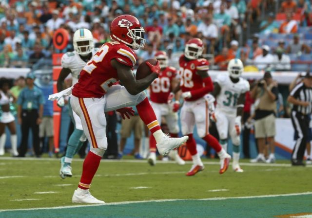 Running back Joe McKnight #22 of the Kansas City Chiefs was shot and killed in New Orleans