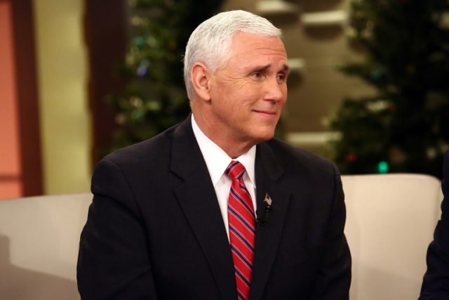 Vice President-elect Mike Pence visits Fox News Studios in New York, on December 6, 2016