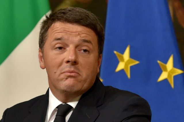 Italy's Prime Minister Matteo Renzi will resign at 1800 GMT