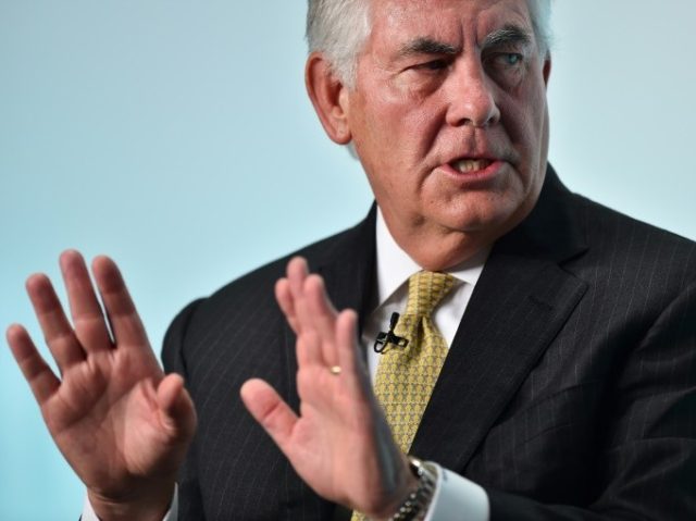 Chairman and CEO of US oil and gas corporation ExxonMobil, Rex Tillerson, 64, seen in 2015