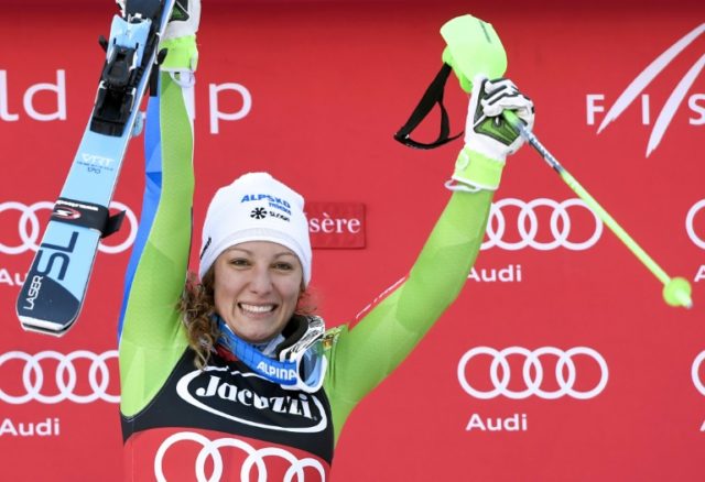 Slovenia's Ilka Stuhec wins the women's World Cup combined race in Val d'Isere