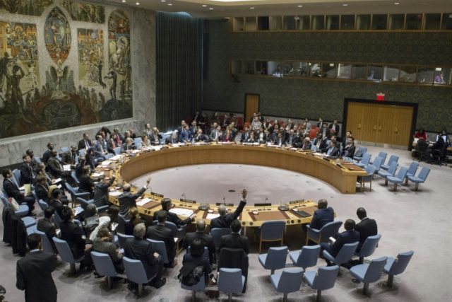 The United States refrained from vetoing the adoption of a UN Security Council measure cal