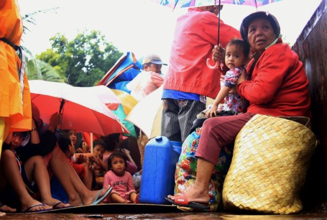 Residents have been evacuated from Albay province and other areas of the Philippines threa