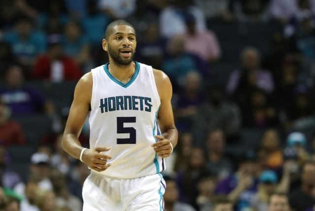 Nicolas Batum of the Charlotte Hornets, seen in action during a NBA game at Spectrum Cente