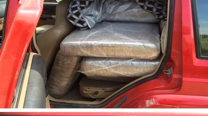 Bundles of marijuana found in SUV after an illegal border crossing using a makeshift ferry. (Photo: U.S. Border Patrol)